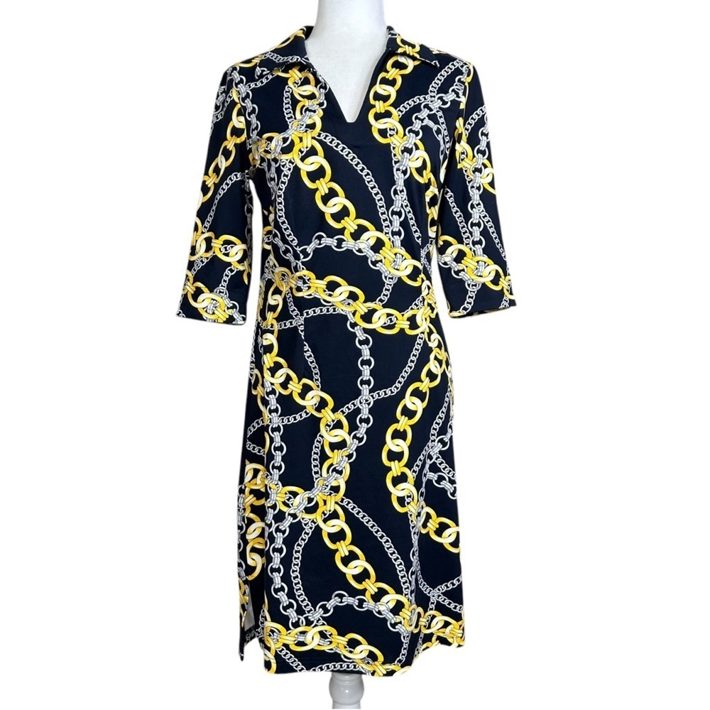 J. McLaughlin Catalina Dress S Wrinkle Resistant Coastal Closet Staple